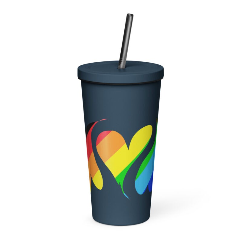 HEARTS OF PRIDE - Insulated Tumbler with a Straw - Image 2