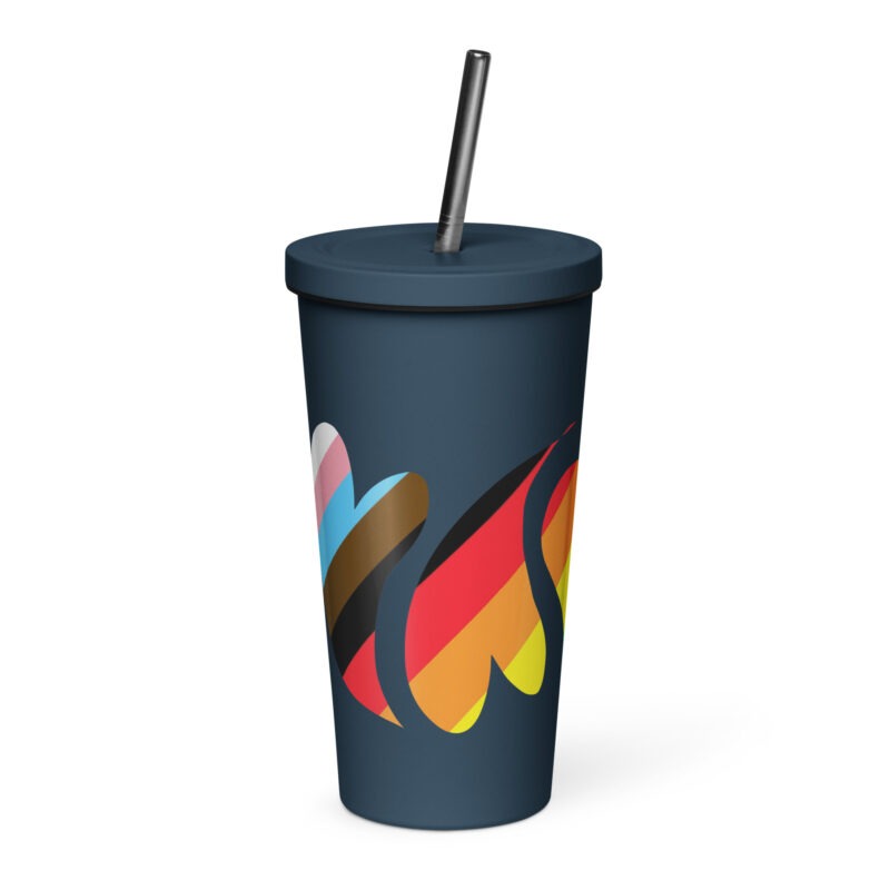 HEARTS OF PRIDE - Insulated Tumbler with a Straw - Image 5