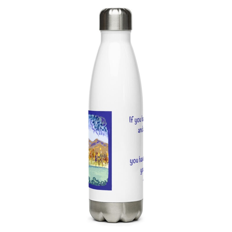 A GARDEN AND A LIBRARY - Stainless Steel Water Bottle - Image 5