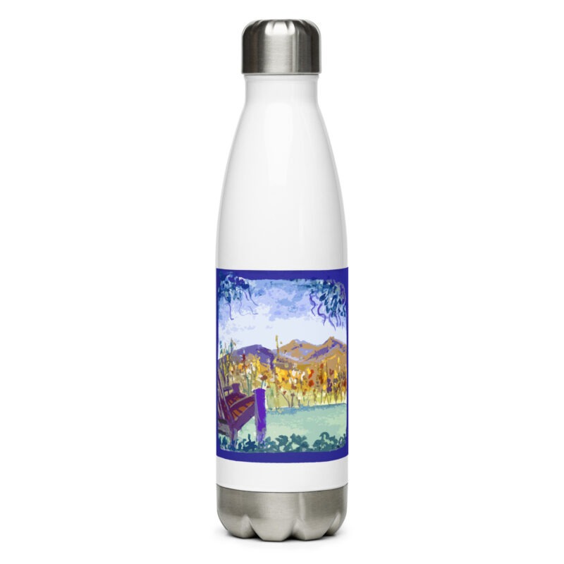 A GARDEN AND A LIBRARY - Stainless Steel Water Bottle