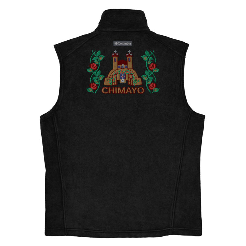 EL SANTUARIO WITH ROSES - Men’s Columbia Fleece Vest (embroidered front & back) - Image 5