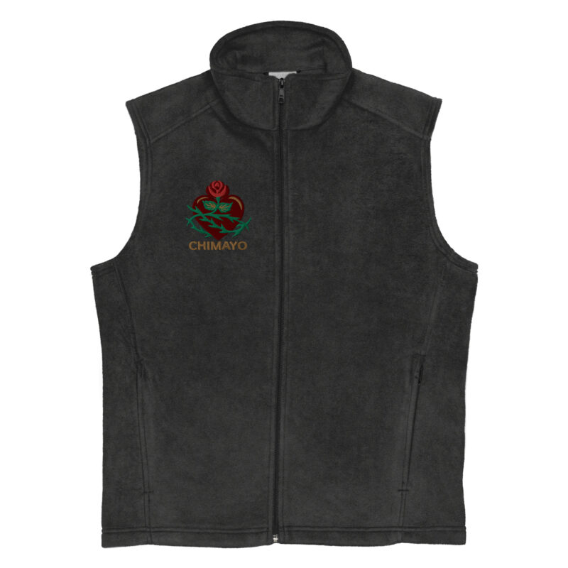EL SANTUARIO WITH ROSES - Men’s Columbia Fleece Vest (embroidered front & back) - Image 8