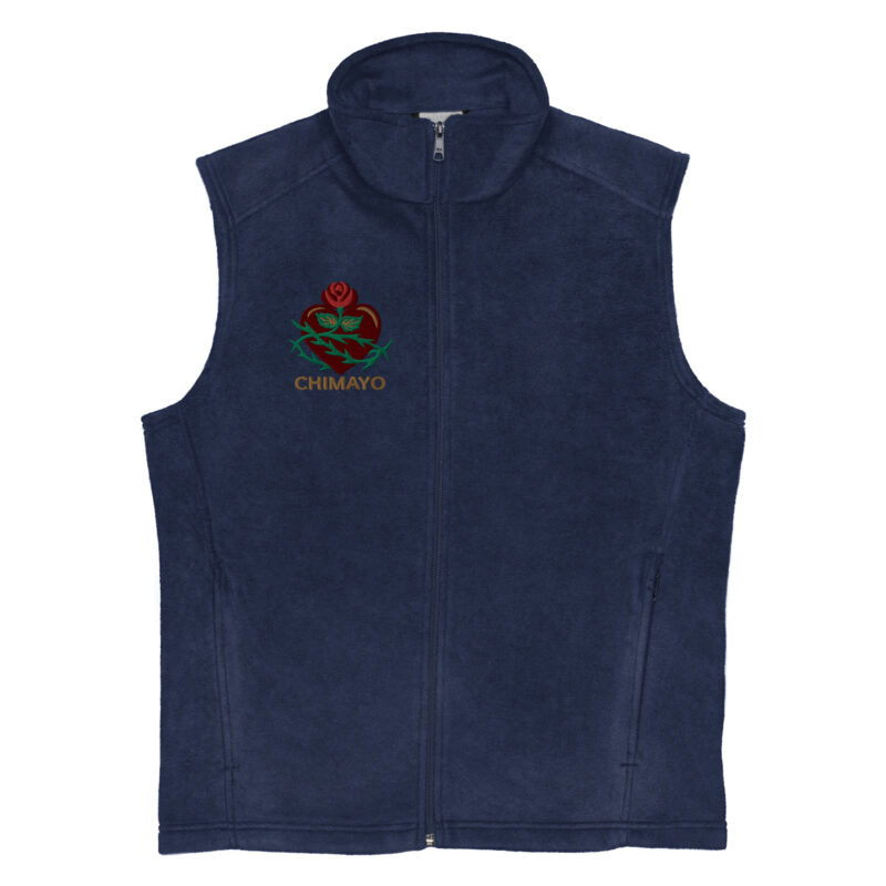 EL SANTUARIO WITH ROSES - Men’s Columbia Fleece Vest (embroidered front & back) - Image 6