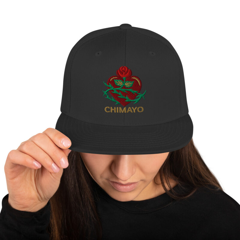 CHIMAYO HEART WITH ROSE - Classic Snapback Hat - Image 3