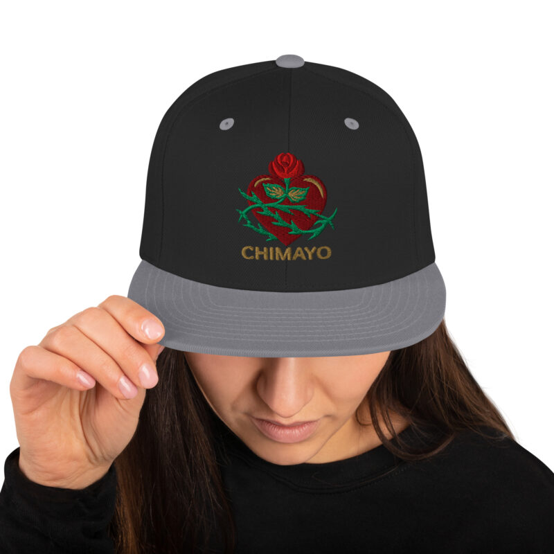CHIMAYO HEART WITH ROSE - Classic Snapback Hat - Image 5