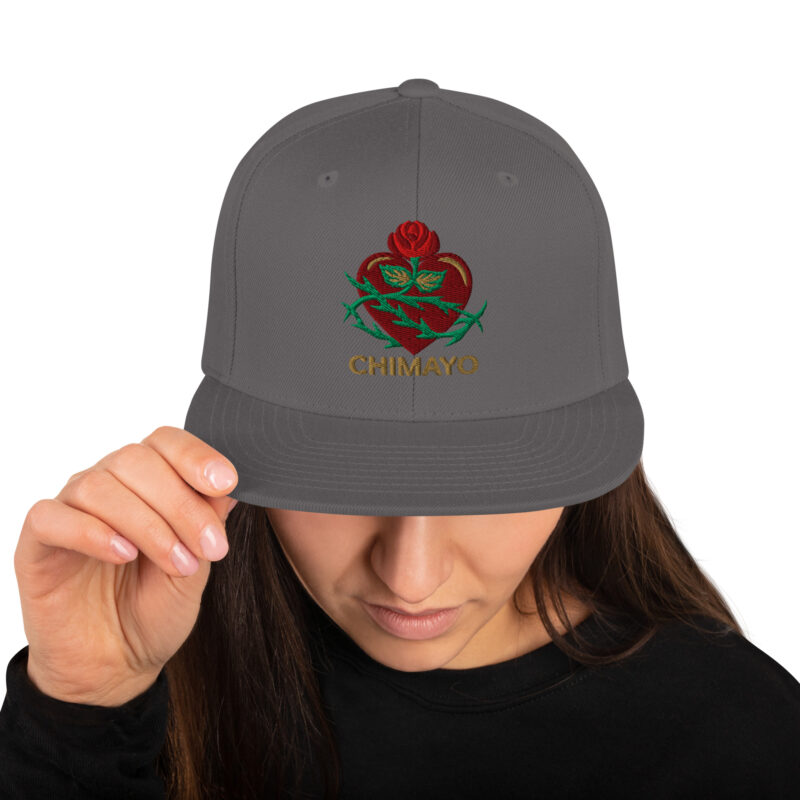CHIMAYO HEART WITH ROSE - Classic Snapback Hat - Image 11