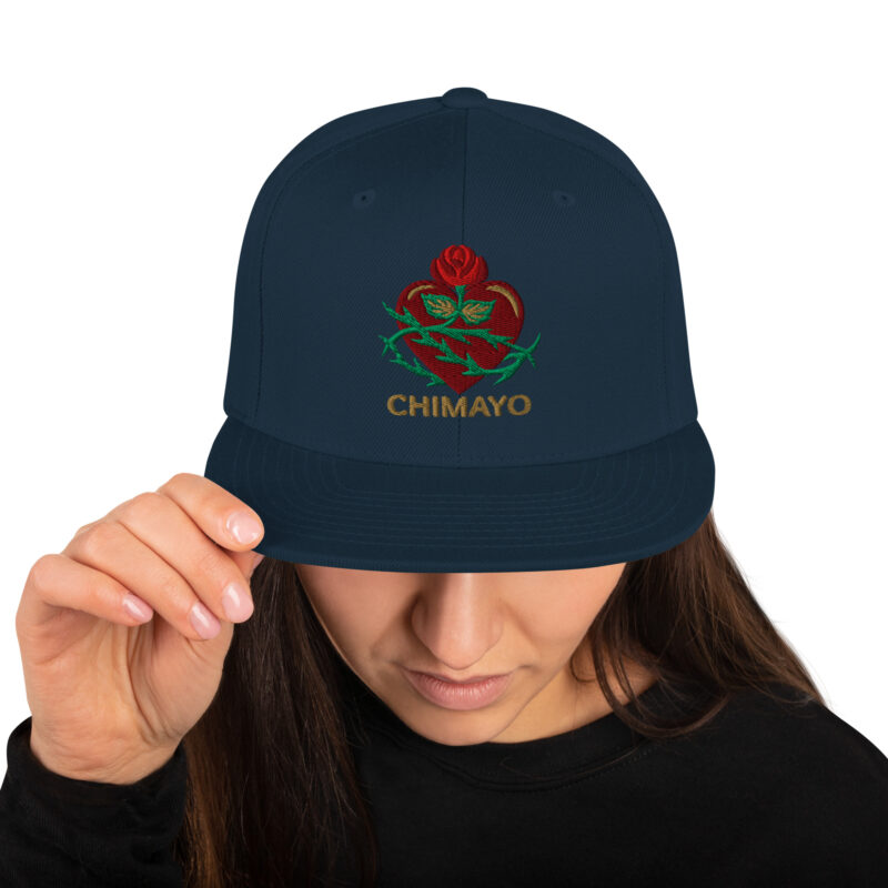 CHIMAYO HEART WITH ROSE - Classic Snapback Hat - Image 2