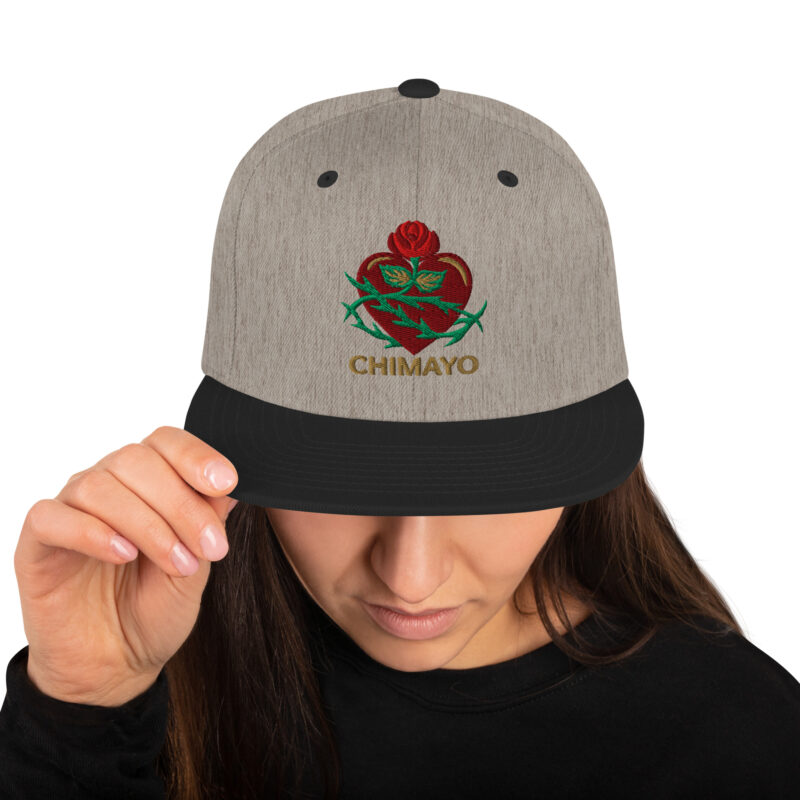 CHIMAYO HEART WITH ROSE - Classic Snapback Hat - Image 13