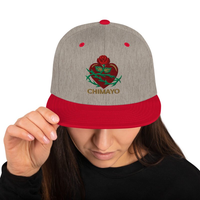 CHIMAYO HEART WITH ROSE - Classic Snapback Hat - Image 15