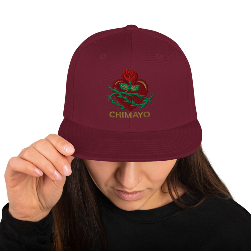 CHIMAYO HEART WITH ROSE - Classic Snapback Hat - Image 6