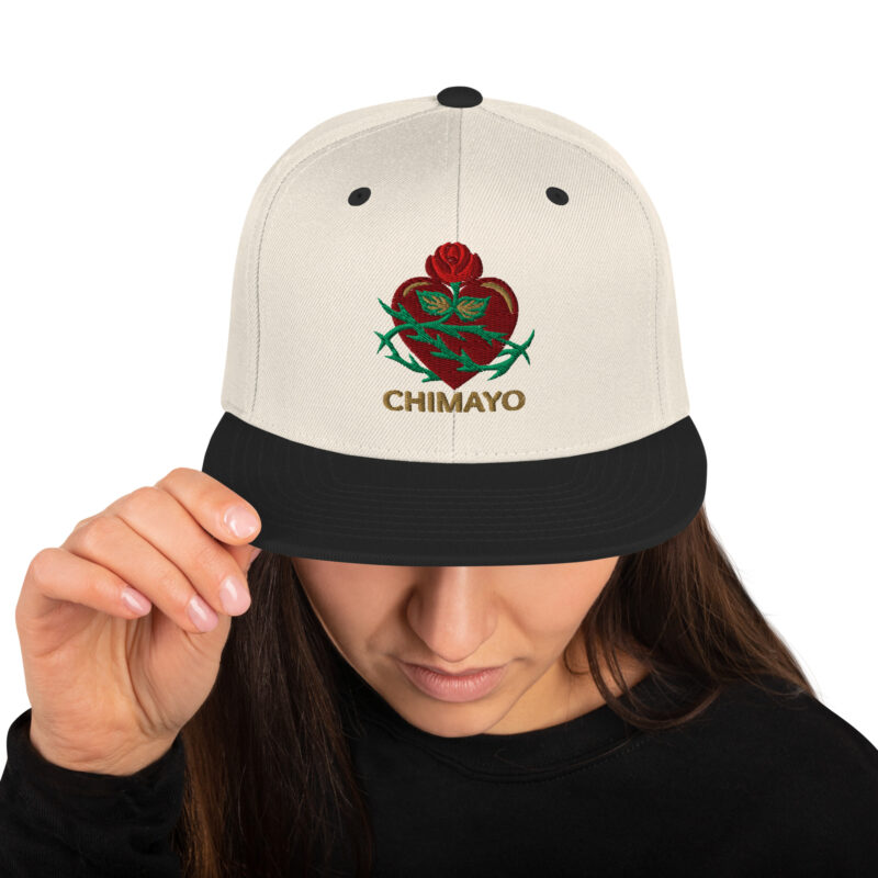 CHIMAYO HEART WITH ROSE - Classic Snapback Hat - Image 17
