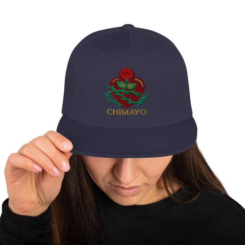 CHIMAYO HEART WITH ROSE - Classic Snapback Hat - Image 8
