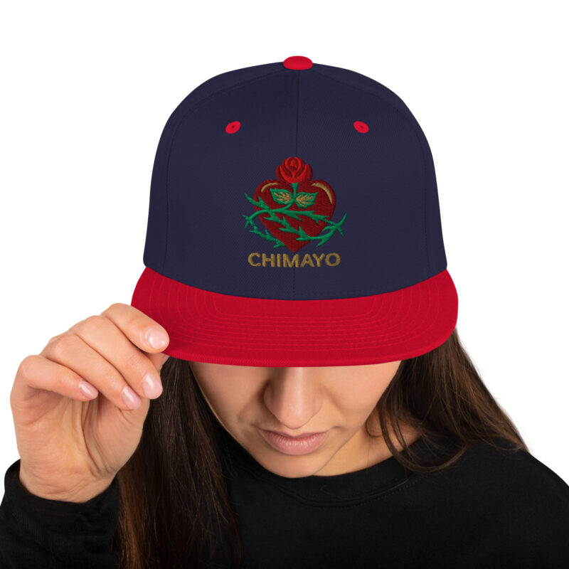 CHIMAYO HEART WITH ROSE - Classic Snapback Hat - Image 9