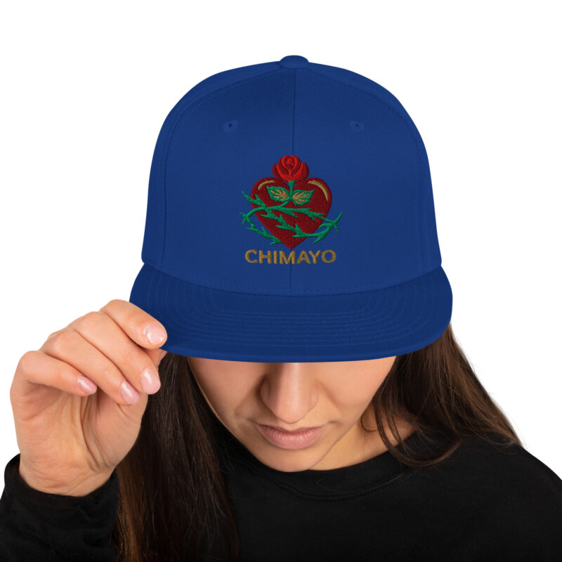 CHIMAYO HEART WITH ROSE - Classic Snapback Hat - Image 7