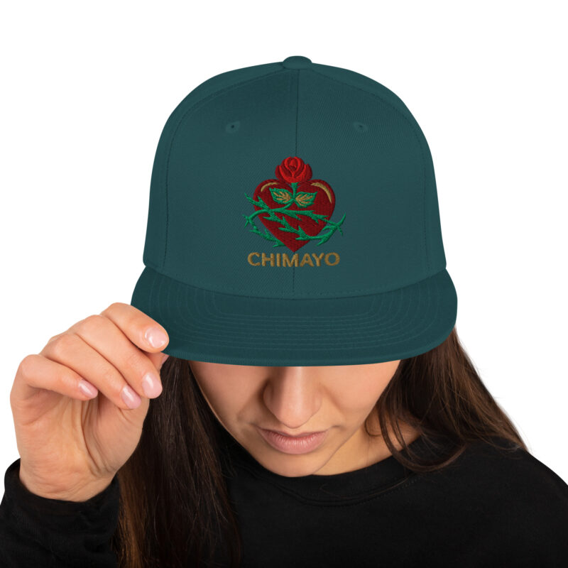 CHIMAYO HEART WITH ROSE - Classic Snapback Hat - Image 10