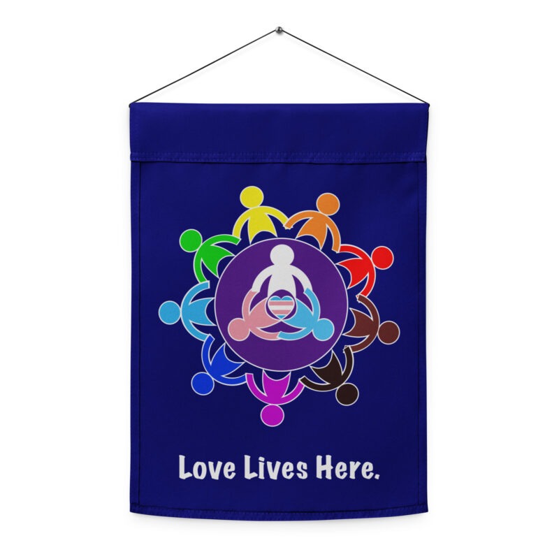 LOVE LIVES HERE - Garden Flag/Hanging Banner - Image 2