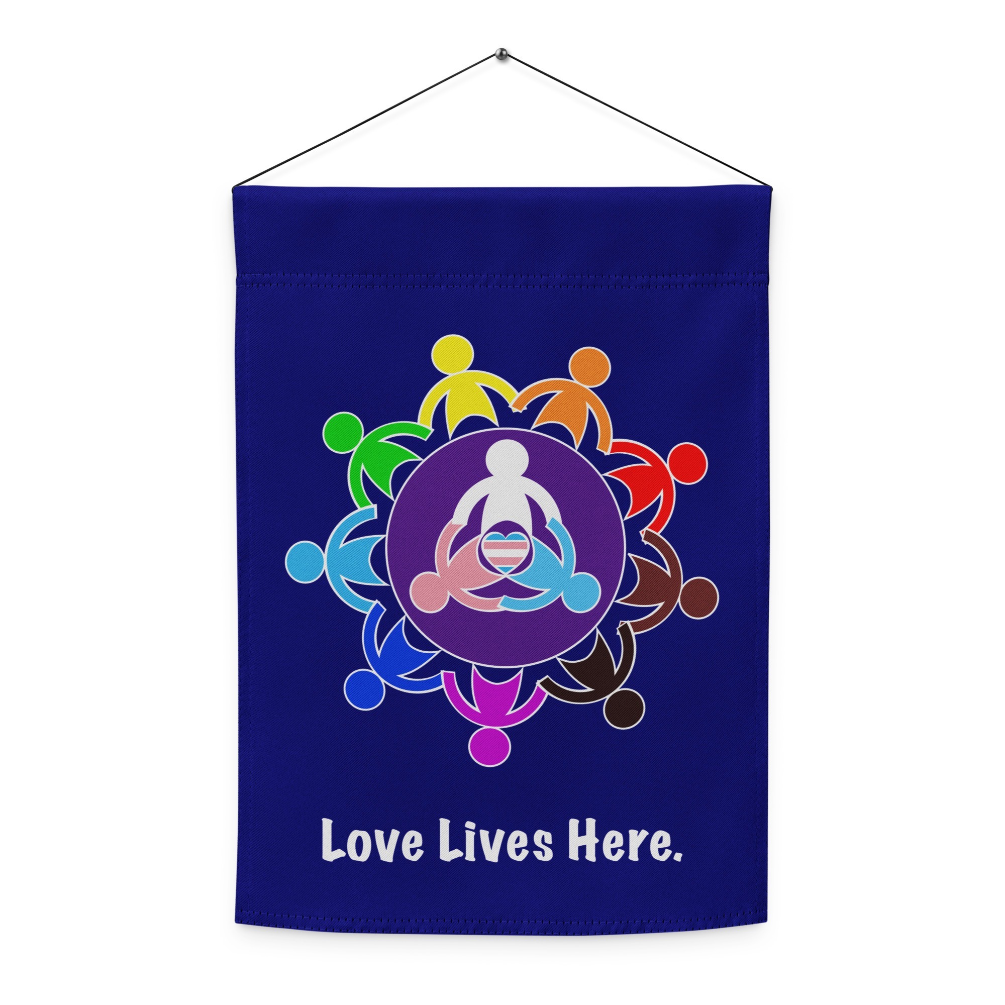 LOVE LIVES HERE - Garden Flag/Hanging Banner