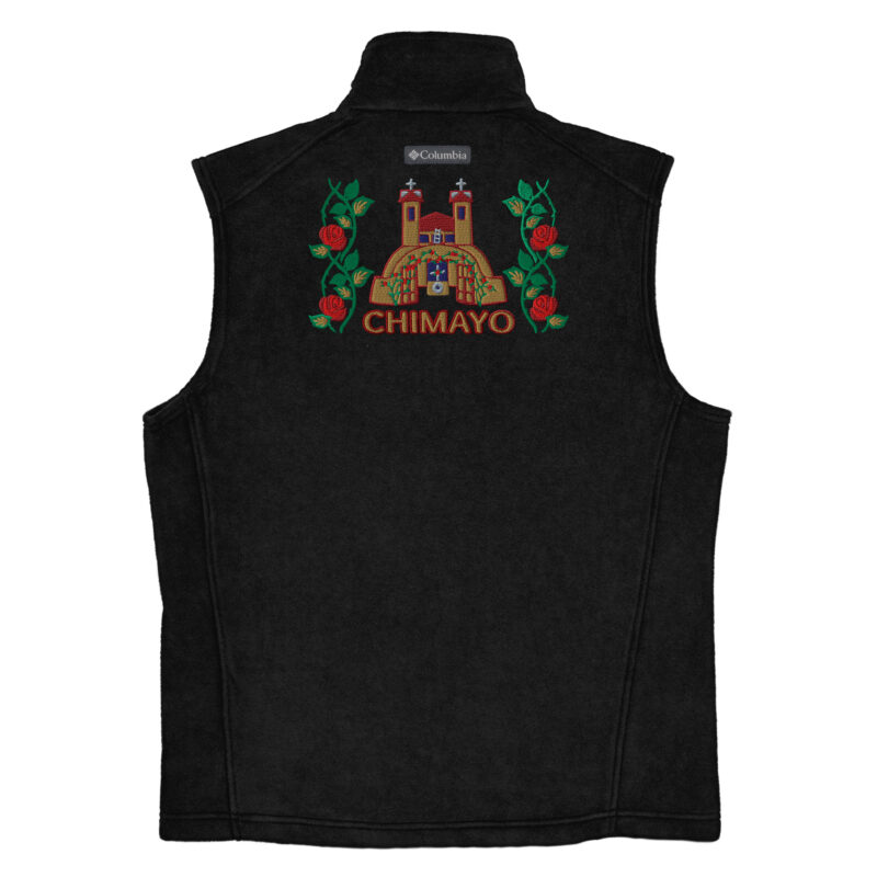 EL SANTUARIO WITH ROSES - Men’s Columbia Fleece Vest (embroidered front & back) - Image 11