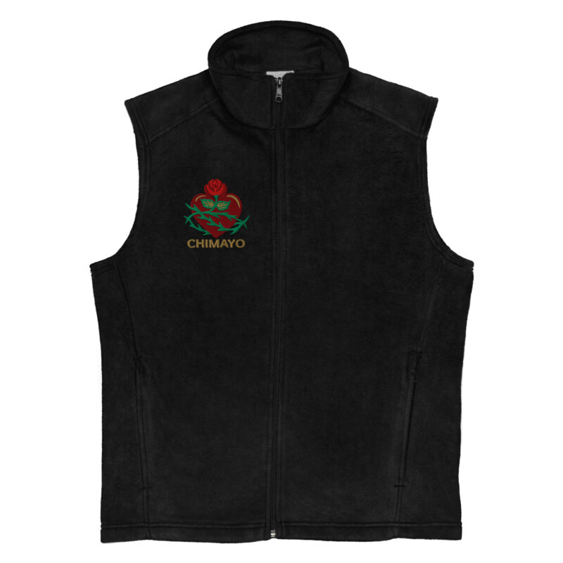EL SANTUARIO WITH ROSES - Men’s Columbia Fleece Vest (embroidered front & back) - Image 10