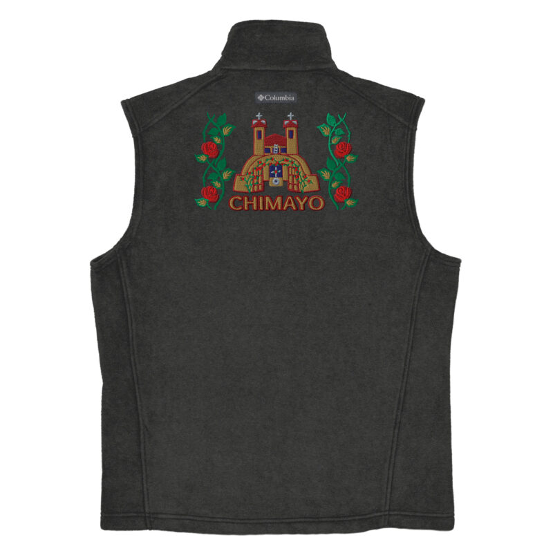 EL SANTUARIO WITH ROSES - Men’s Columbia Fleece Vest (embroidered front & back) - Image 15