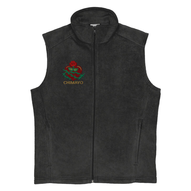 EL SANTUARIO WITH ROSES - Men’s Columbia Fleece Vest (embroidered front & back) - Image 14