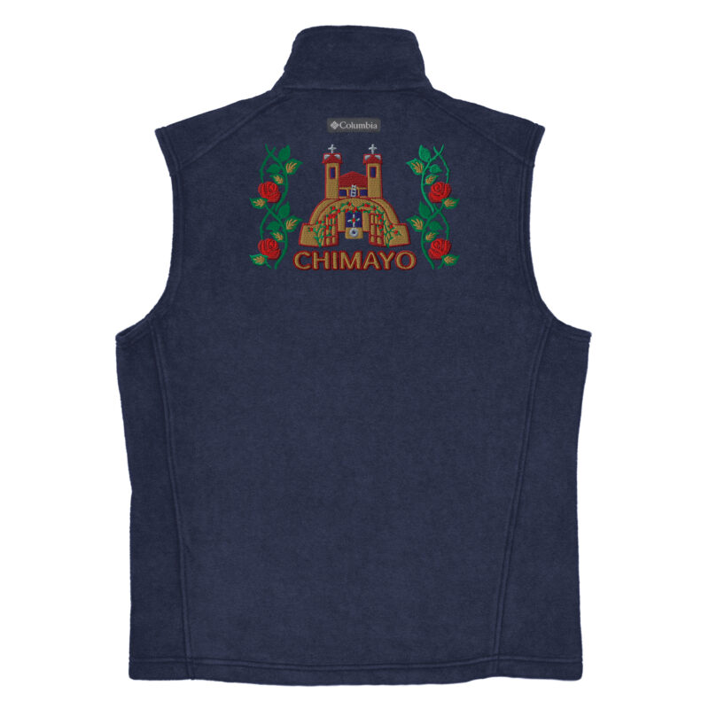 EL SANTUARIO WITH ROSES - Men’s Columbia Fleece Vest (embroidered front & back) - Image 13