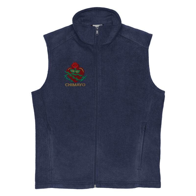 EL SANTUARIO WITH ROSES - Men’s Columbia Fleece Vest (embroidered front & back) - Image 12