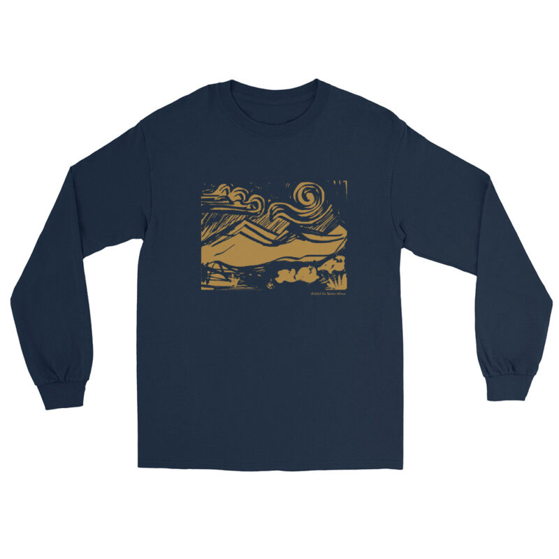 GOLD MOUNTAINS & SUN - Men’s Long Sleeve Tee - Image 2