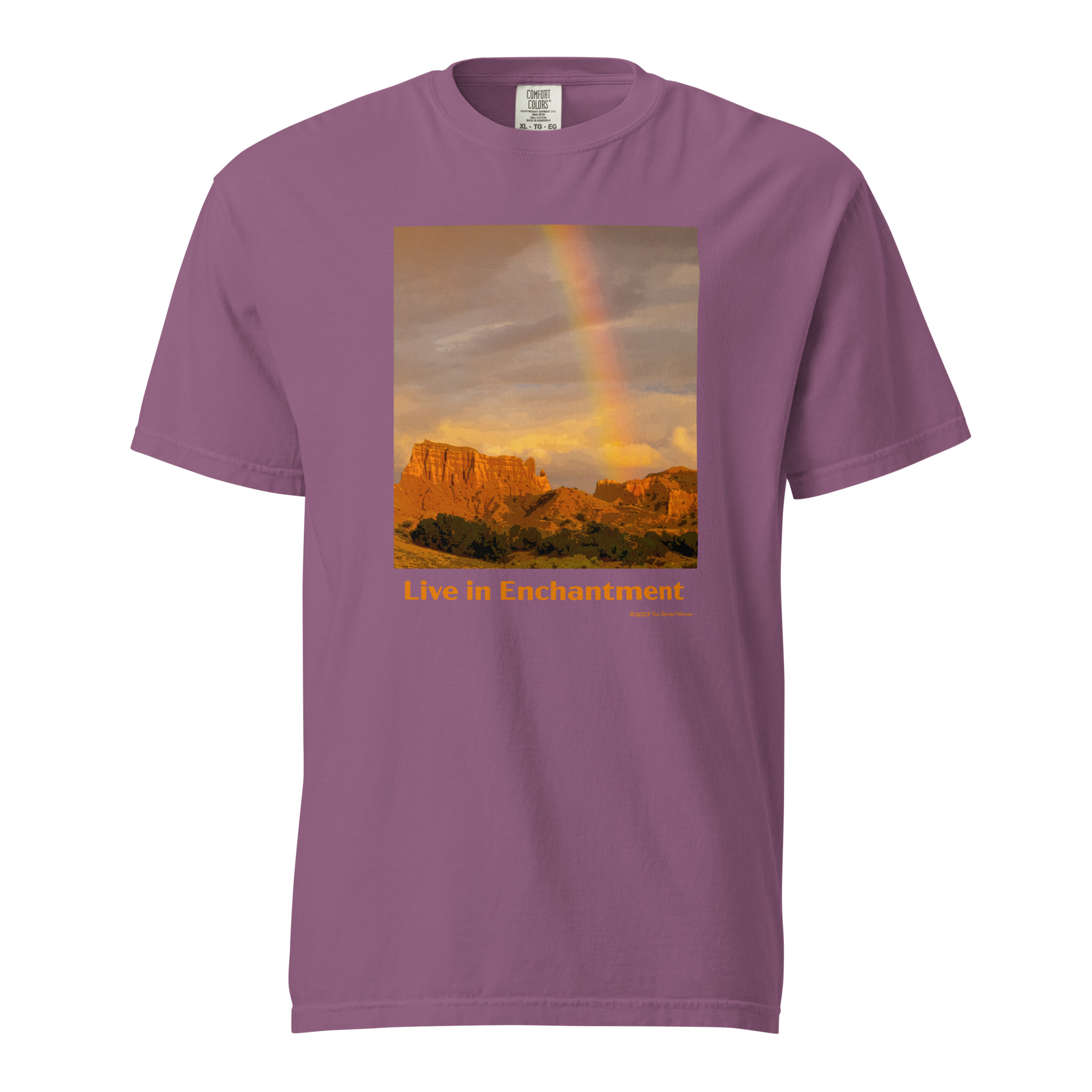 LIVE IN ENCHANTMENT - Unisex Soft Heavyweight Tee - Image 3