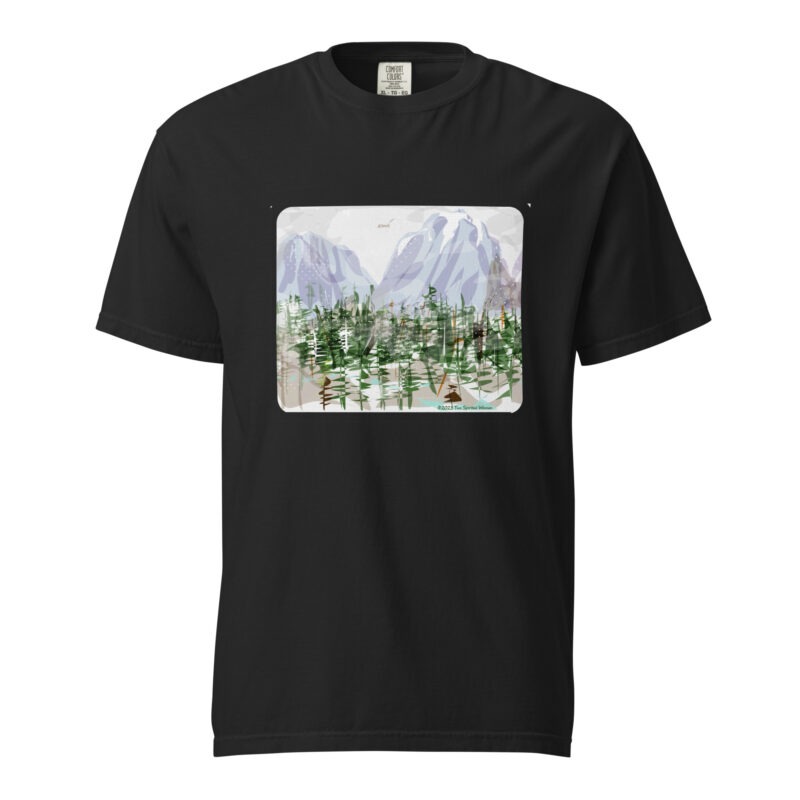 SNOWY ROCKIES - Unisex Soft Heavyweight Tee - Image 10