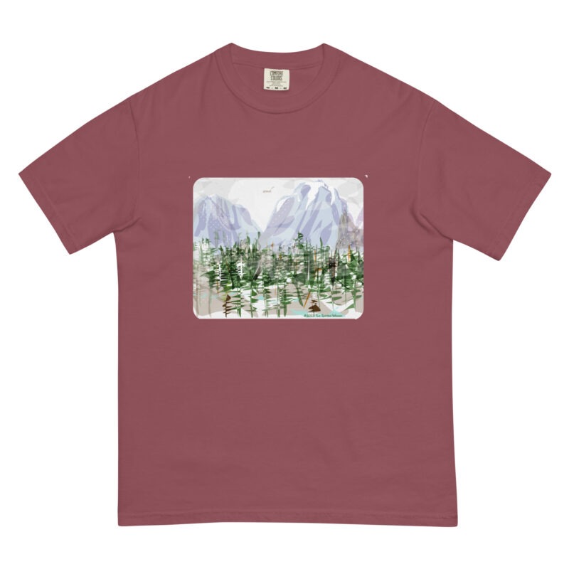 SNOWY ROCKIES - Unisex Soft Heavyweight Tee - Image 3
