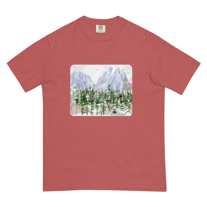 SNOWY ROCKIES - Unisex Soft Heavyweight Tee - Image 5