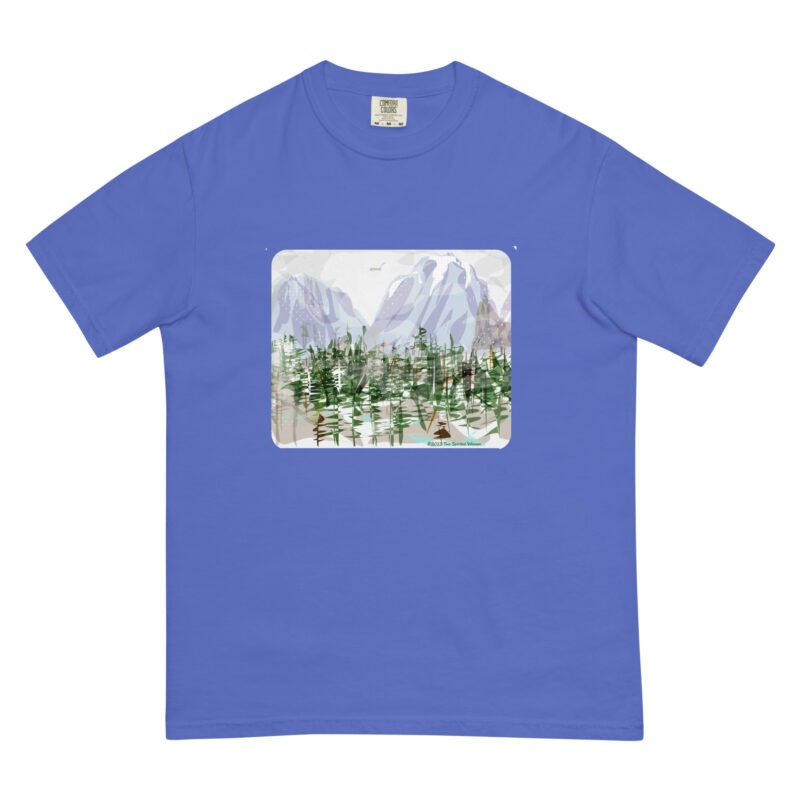 SNOWY ROCKIES - Unisex Soft Heavyweight Tee - Image 6