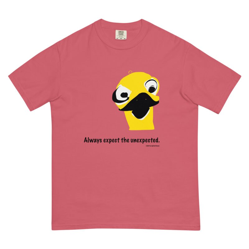 ALWAYS EXPECT THE UNEXPECTED - Unisex Garment-Dyed Heavyweight T-Shirt - Image 3