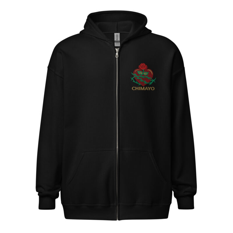 CHIMAYO HEART WITH ROSE - Unisex Heavy Blend Zip Hoodie