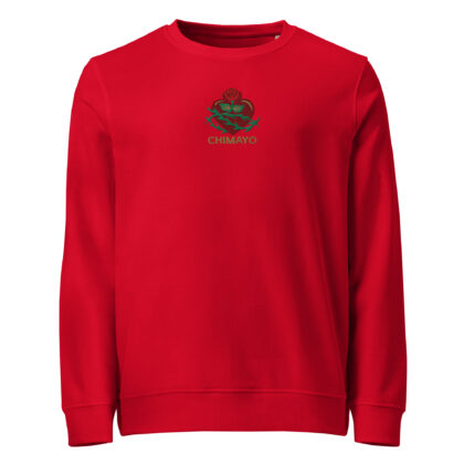 CHIMAYO HEART WITH ROSE - Unisex Organic Sweatshirt (embroidered)