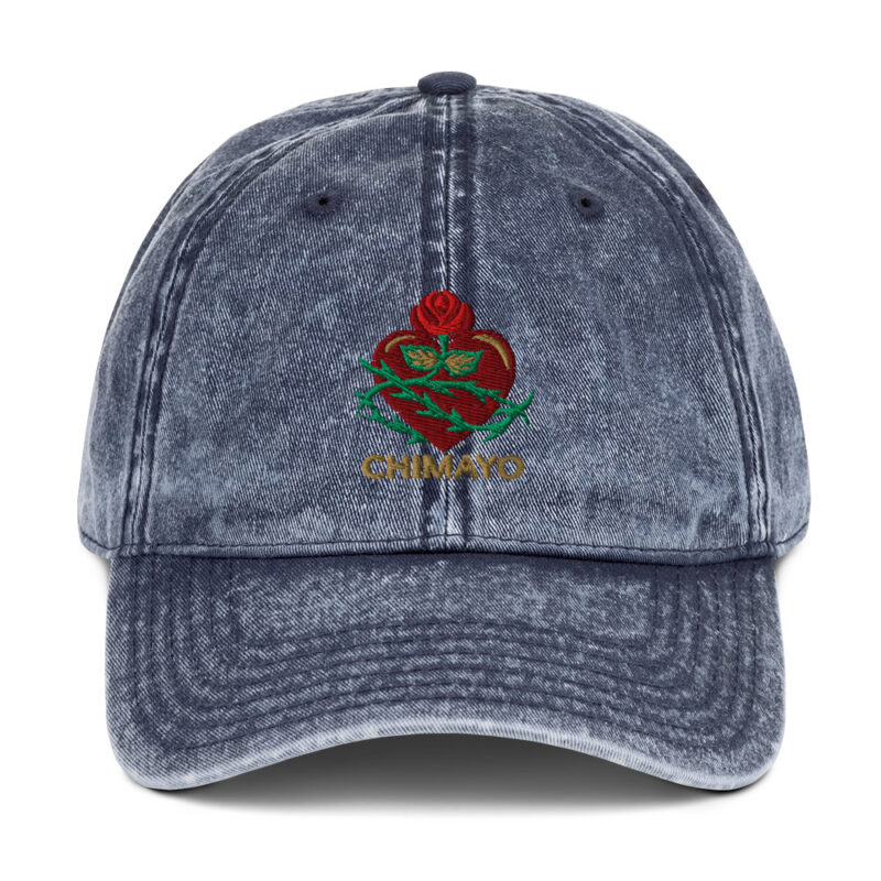 CHIMAYO HEART WITH ROSE - Vintage Cotton Otto Cap - Image 5