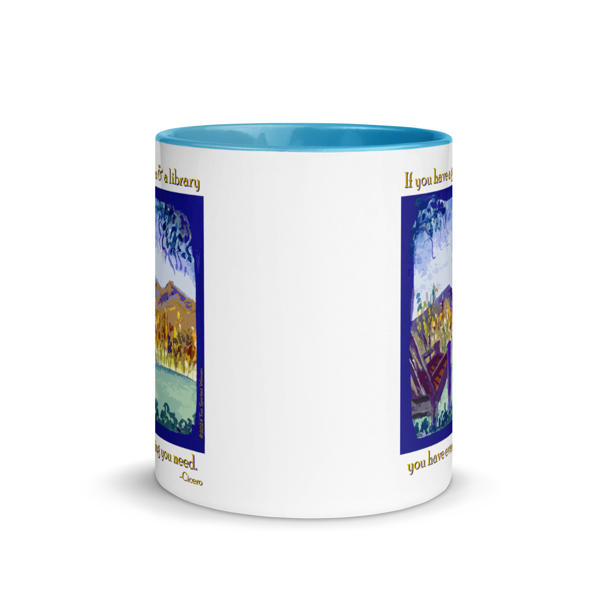 A GARDEN AND A LIBRARY - Colorful Mug - Image 26