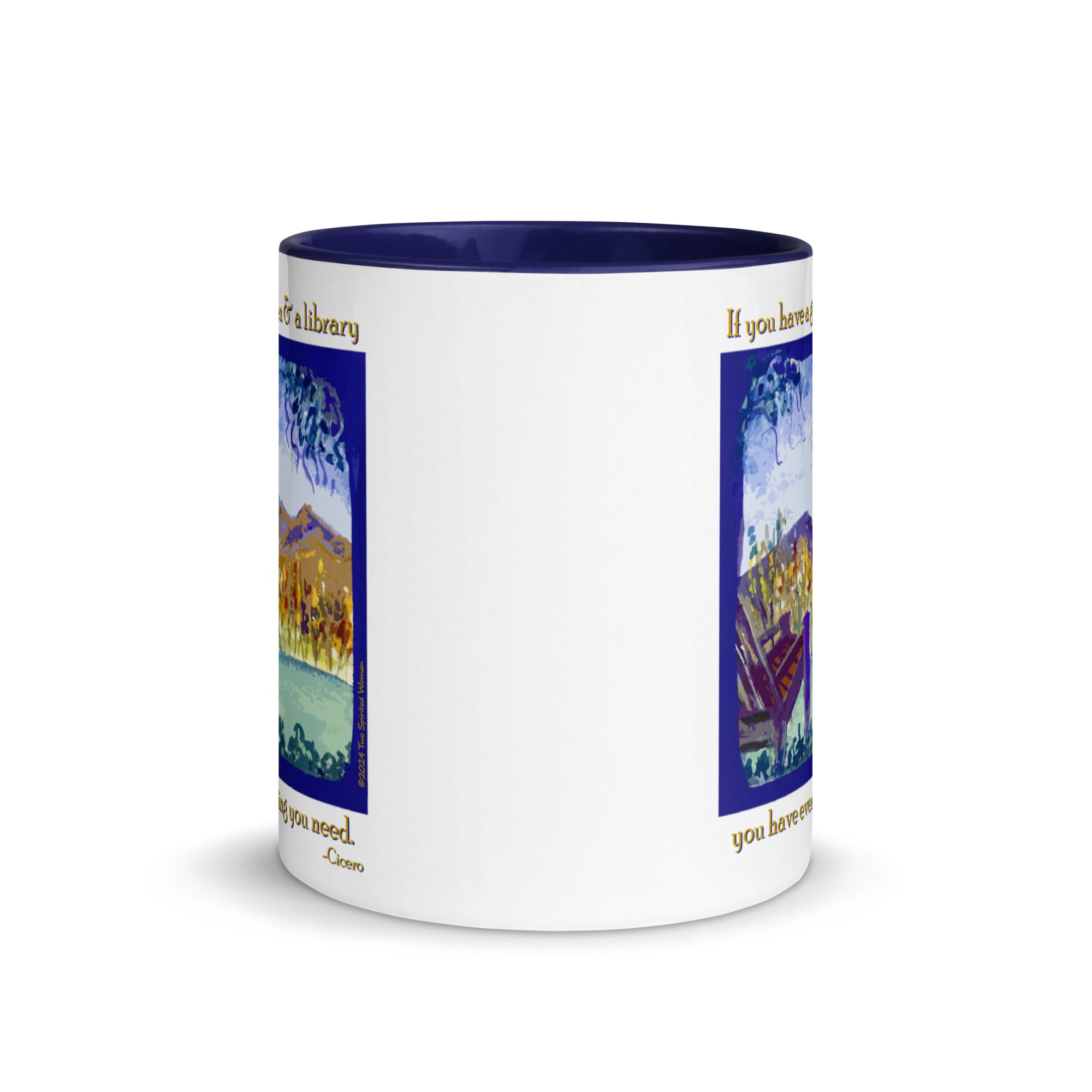 A GARDEN AND A LIBRARY - Colorful Mug - Image 8