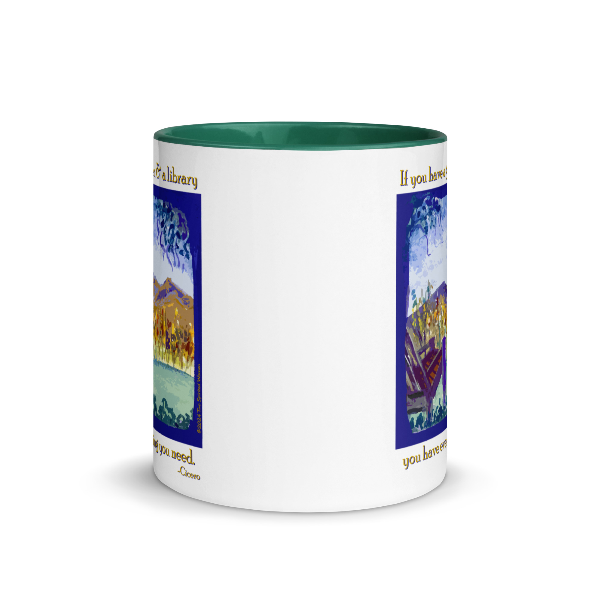 A GARDEN AND A LIBRARY - Colorful Mug - Image 17