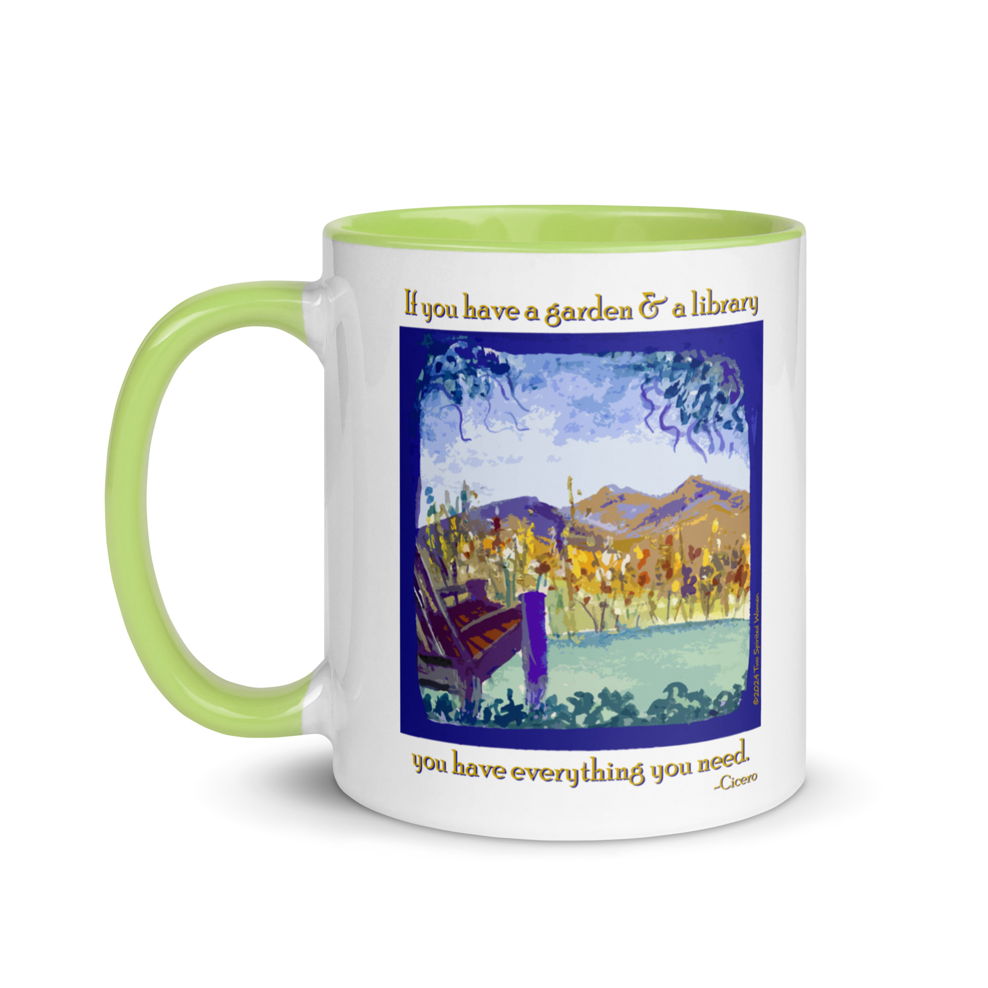 A GARDEN AND A LIBRARY - Colorful Mug - Image 39