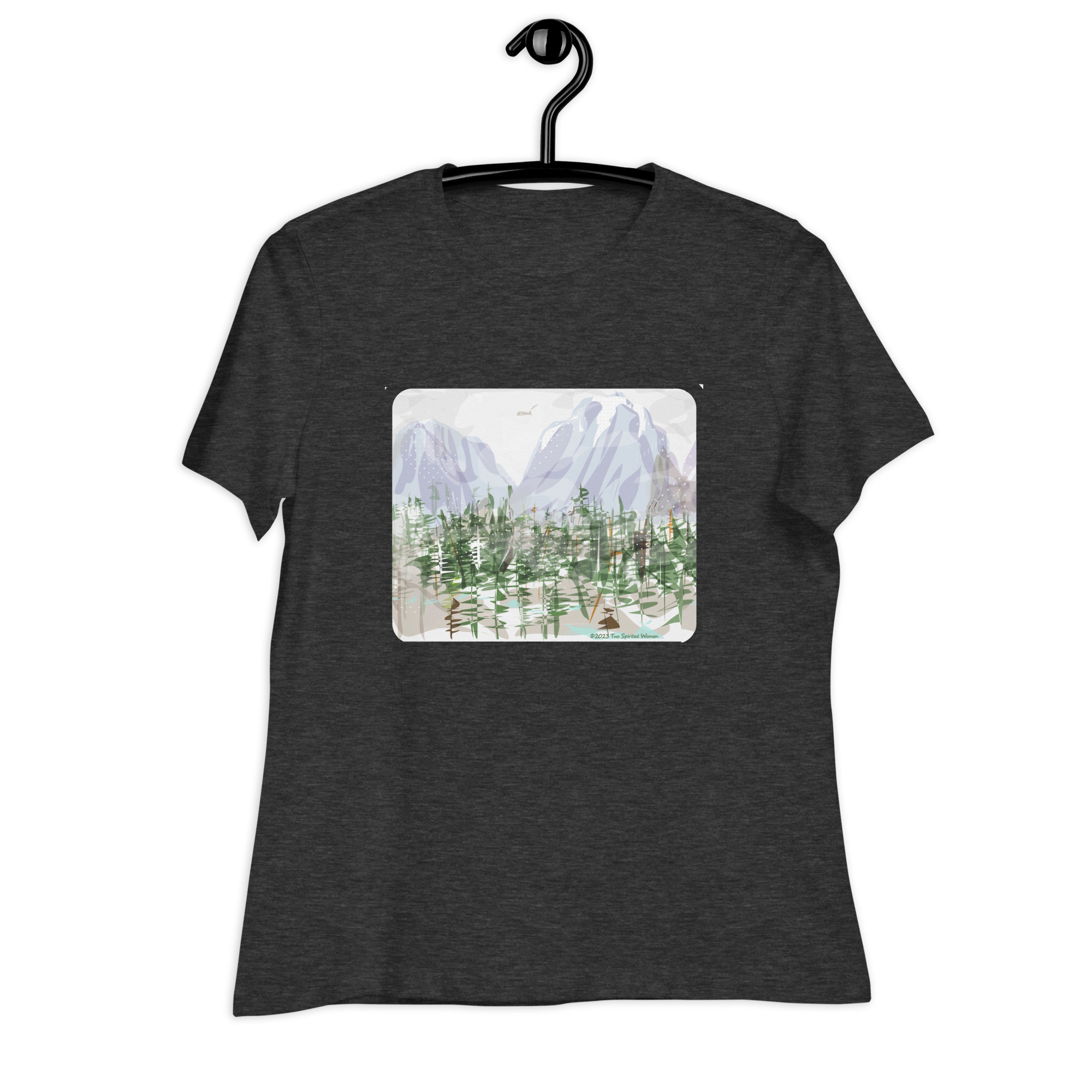 SNOWY ROCKIES - Women's Relaxed T-Shirt - Image 4