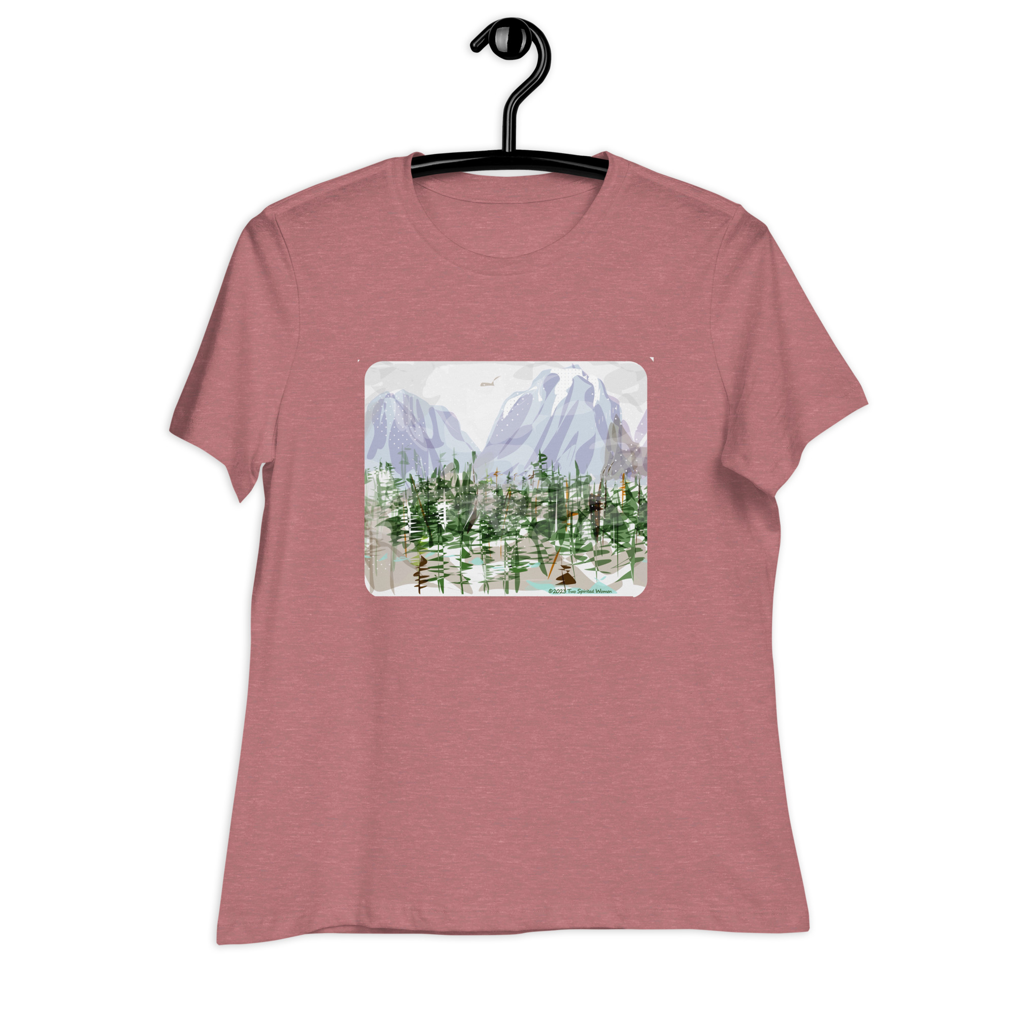 SNOWY ROCKIES - Women's Relaxed T-Shirt - Image 5