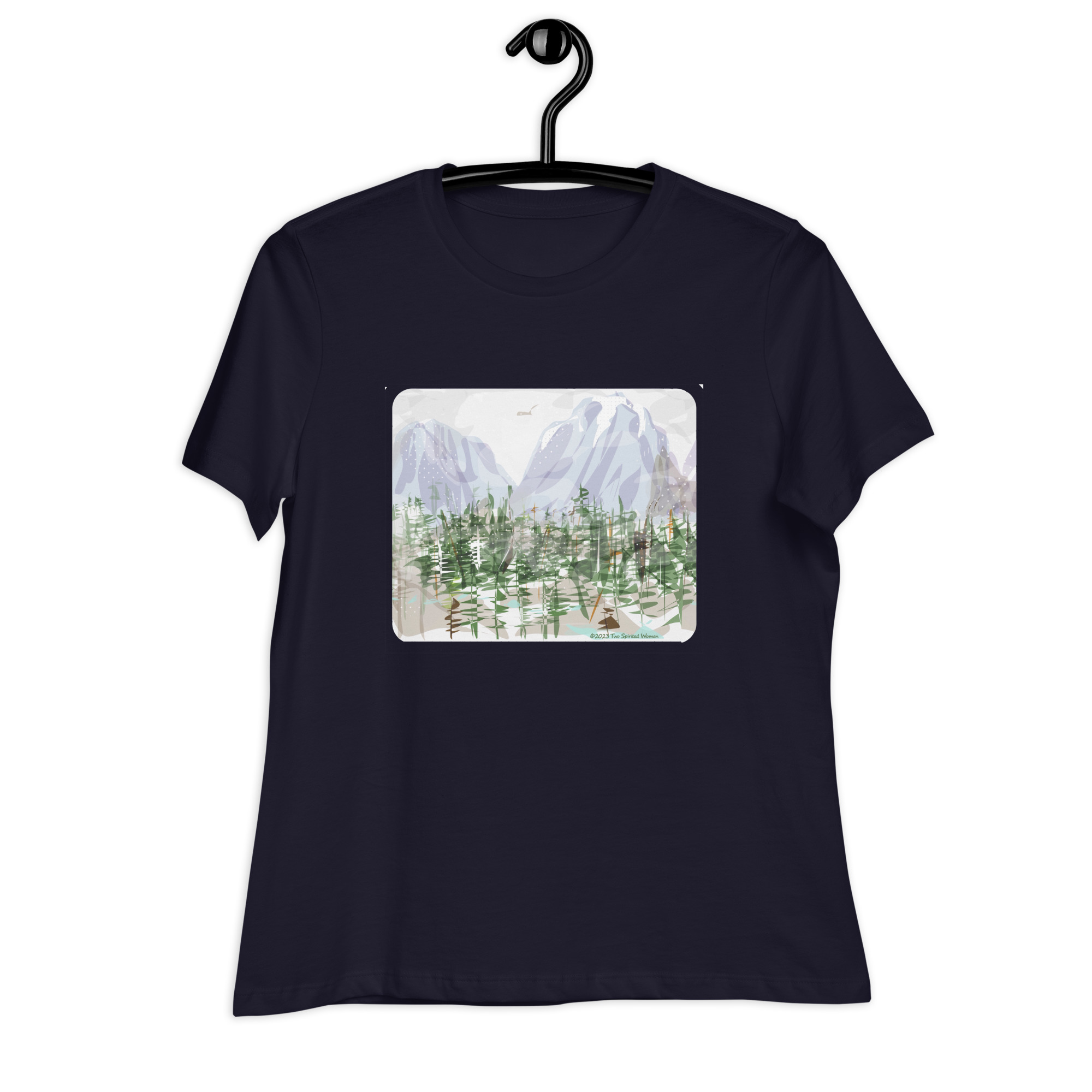 SNOWY ROCKIES - Women's Relaxed T-Shirt - Image 2