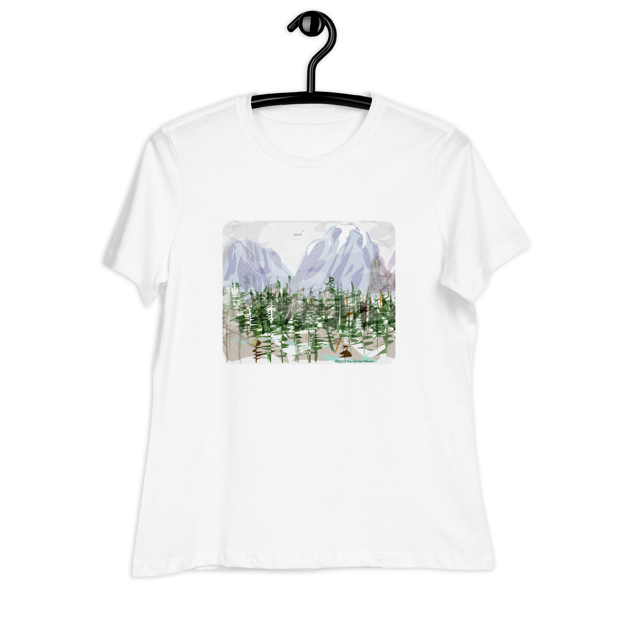 SNOWY ROCKIES - Women's Relaxed T-Shirt - Image 10