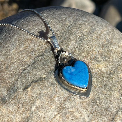 J155 Denim Lapis Heart with Western Daisy