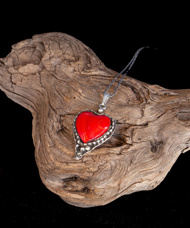J159 Large Rosarita Heart with Flowers & Beads - Image 5