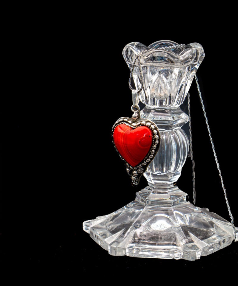 J159 Large Rosarita Heart with Flowers & Beads - Image 4