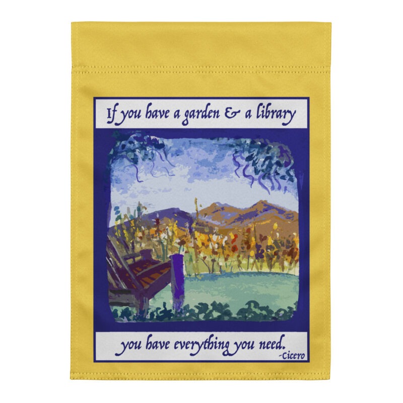A GARDEN AND A LIBRARY - Garden Flag