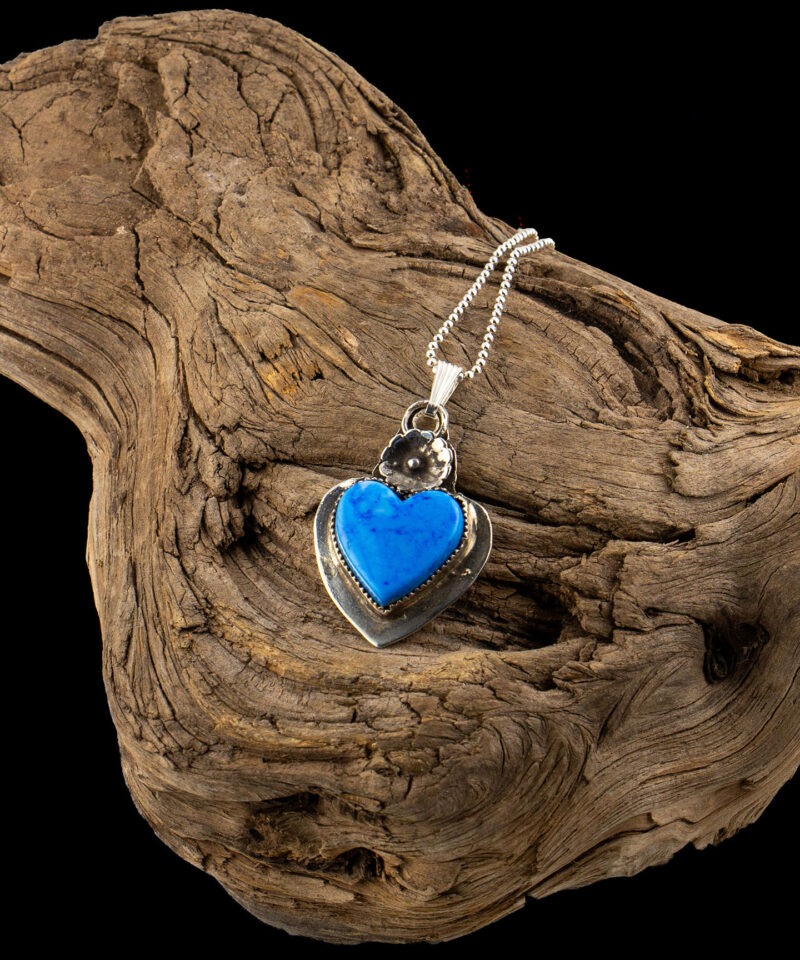 J155 Denim Lapis Heart with Western Daisy - Image 4